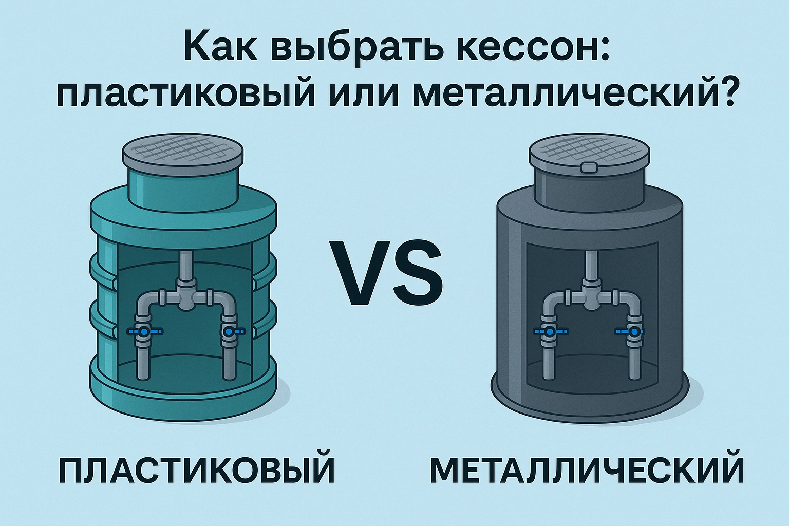 Как выбрать кессон: пластиковый или металлический?